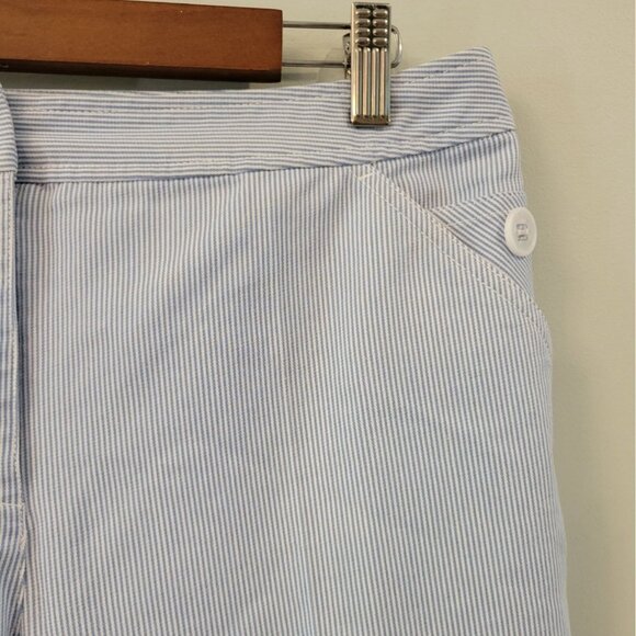 Abbie Mags Pinstripe Wide Leg Capri Pants Size 10 - Picture 6 of 9